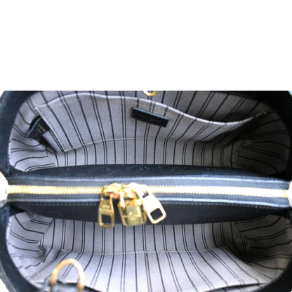 LOUIS VUITTON Montaigne MM Monogram Empreinte Shoulder Bag Black
