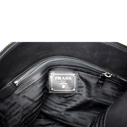 PRADA Leather Shoulder Bag Black