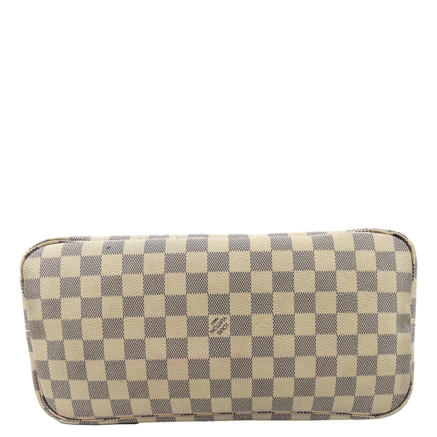 LOUIS VUITTON Neverfull MM Damier Azur Shoulder Bag White