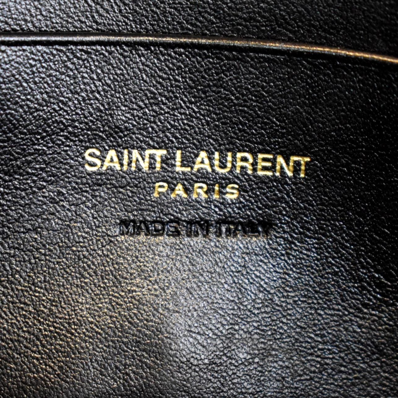 YVES SAINT LAURENT Lou Chevron Leather Camera Crossbody Bag Red