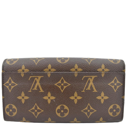 LOUIS VUITTON Sarah Monogram Canvas Wallet Brown