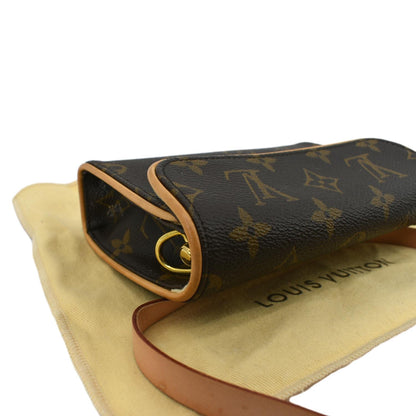 LOUIS VUITTON Pochette Florentine Monogram Canvas Belt Bag Brown