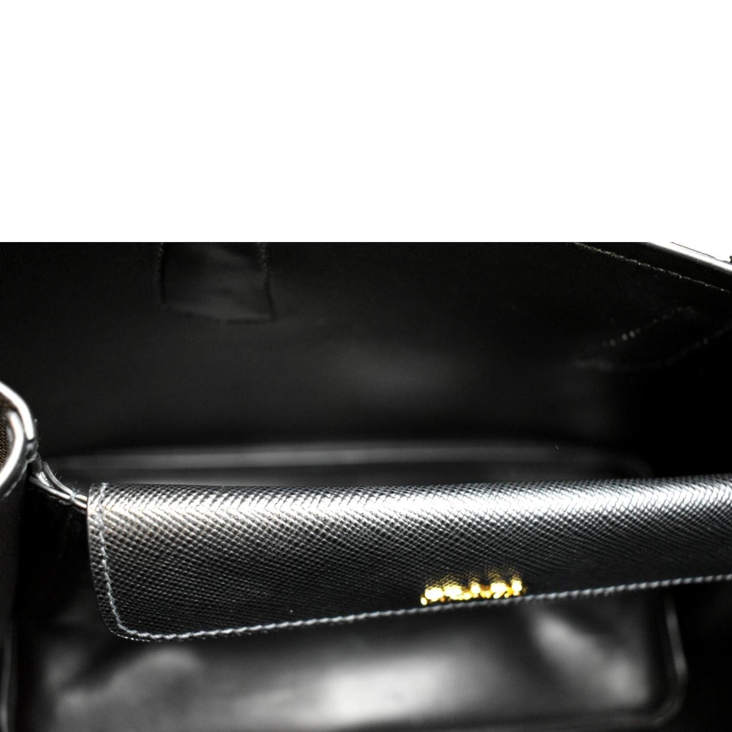 PRADA Double Handle Saffiano Leather Tote Bag Black