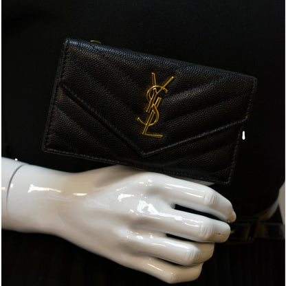 YVES SAINT LAURENT Grain De Poudre Wallet Black