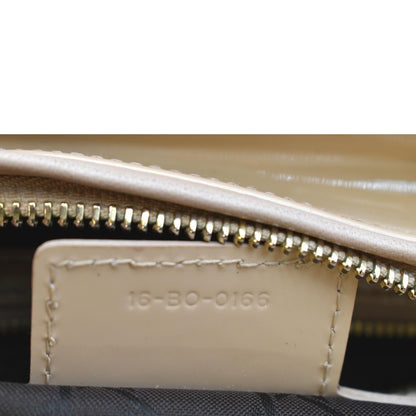 CHRISTIAN DIOR Medium Lady Dior Cannage Patent Leather Shoulder Bag Tan