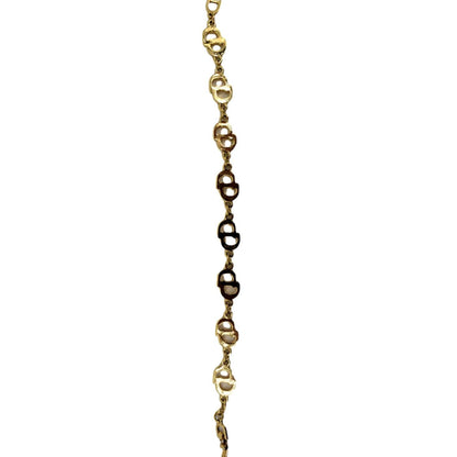 CHRISTIAN DIOR  CD Logo Chain Link Short Bracelet Gold