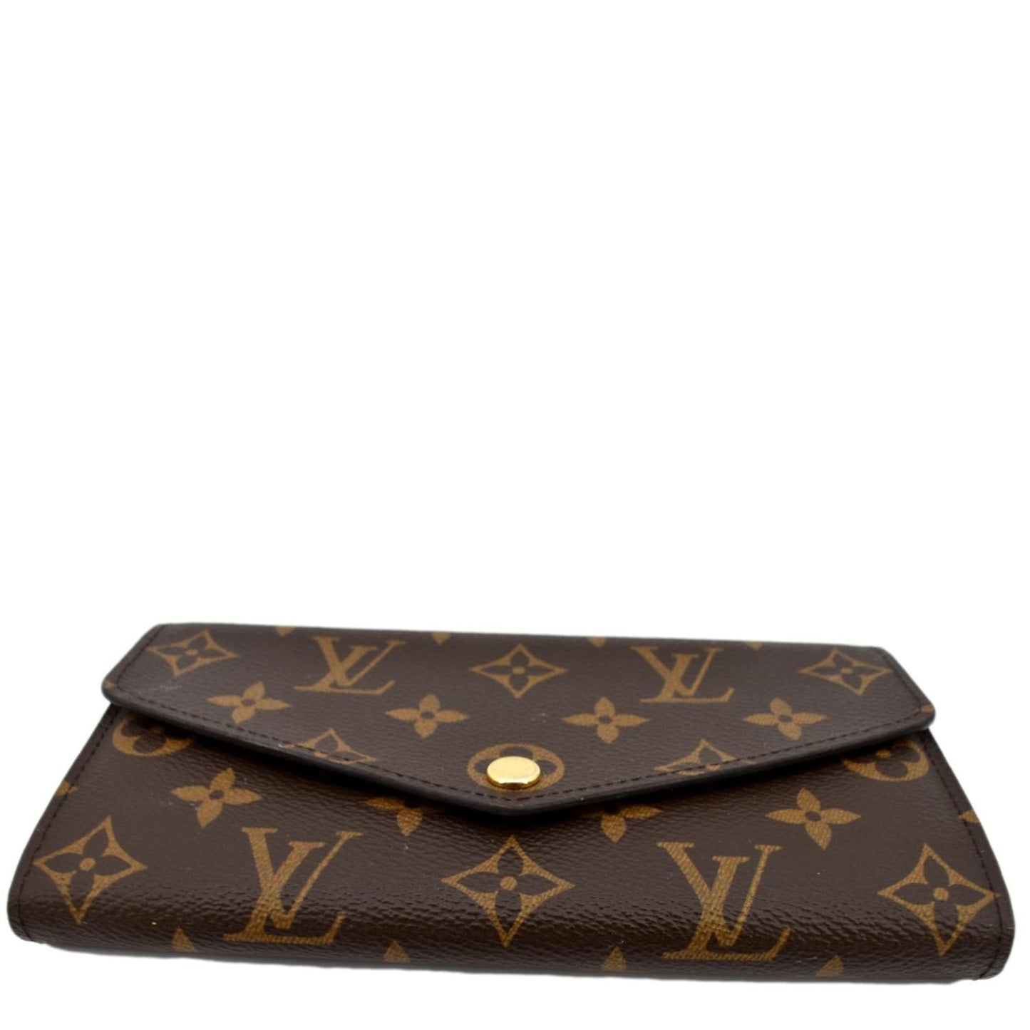 LOUIS VUITTON Sarah Monogram Canvas Wallet Brown