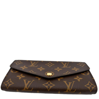 LOUIS VUITTON Sarah Monogram Canvas Wallet Brown