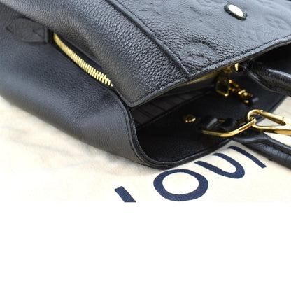 LOUIS VUITTON Montaigne MM Monogram Empreinte Shoulder Bag Black