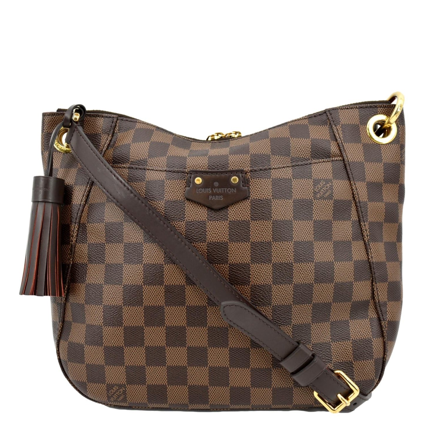 LOUIS VUITTON South Bank Besace Damier Ebene Crossbody Bag Brown