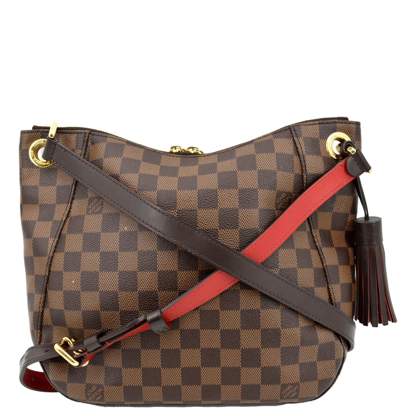 LOUIS VUITTON South Bank Besace Damier Ebene Crossbody Bag Brown