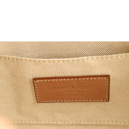 YVES SAINT LAURENT Mica Wicker Leather Crossbody Bag Beige