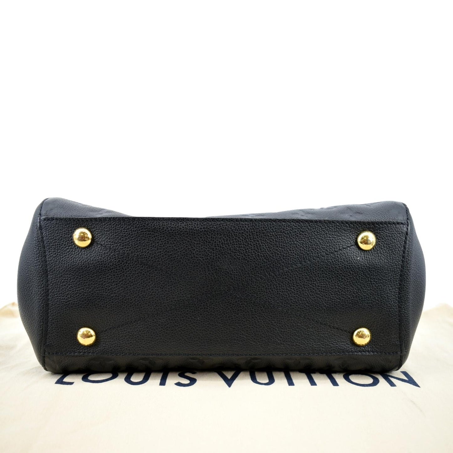 LOUIS VUITTON Montaigne MM Monogram Empreinte Shoulder Bag Black