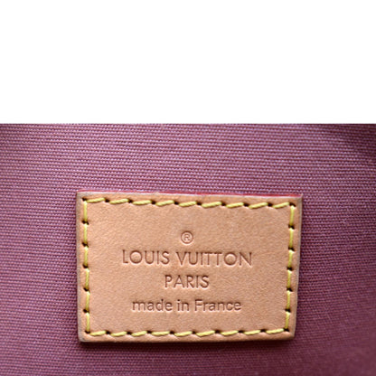 LOUIS VUITTON Alma MM Monogram Vernis Leather Satchel Bag Tan