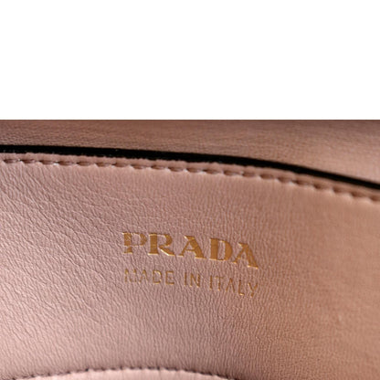 PRADA Medium Double Saffiano Leather Crossbody Bag Black