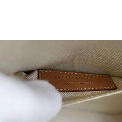 YVES SAINT LAURENT Mica Wicker Leather Crossbody Bag Beige