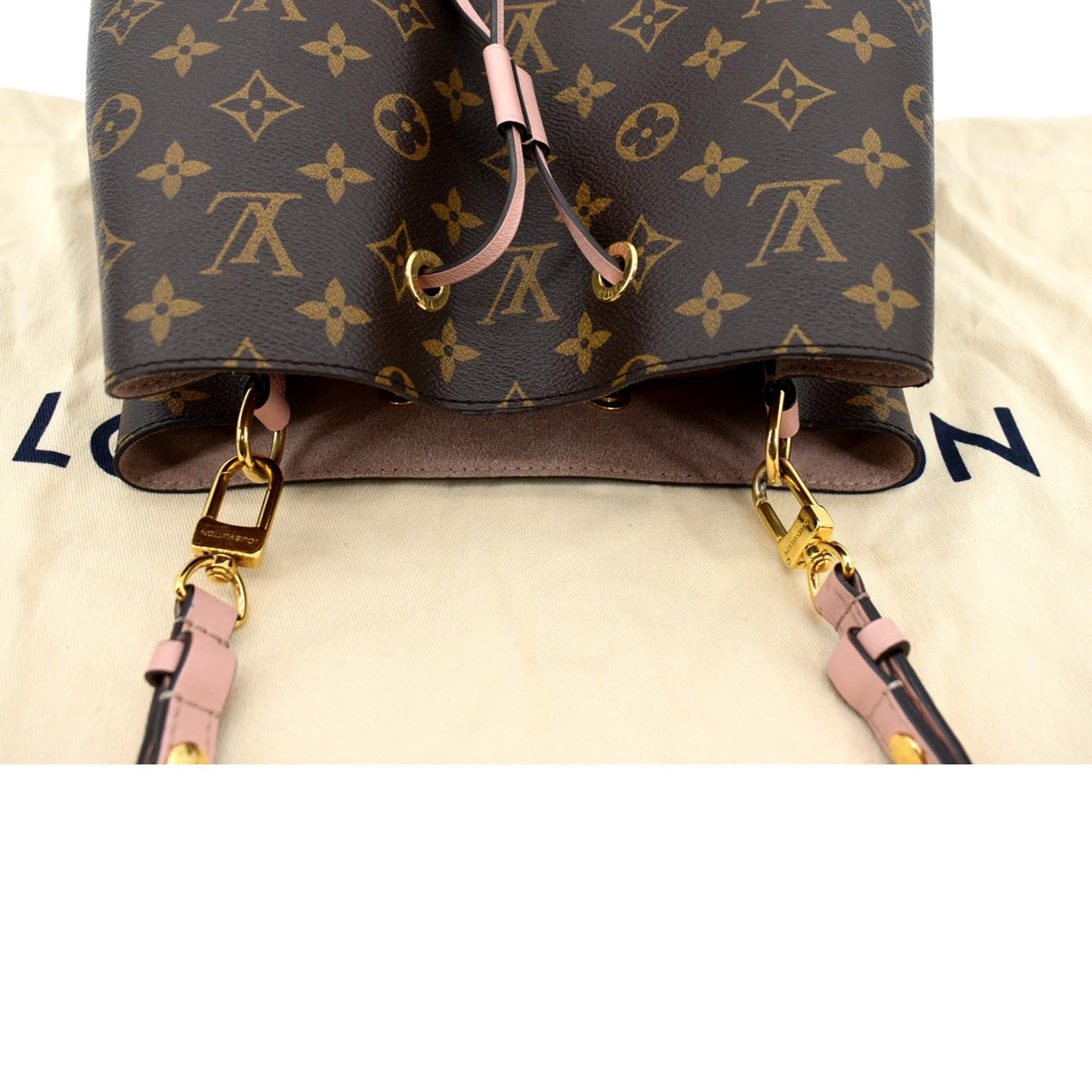 LOUIS VUITTON Neonoe MM Monogram Canvas Shoulder Bag Pink