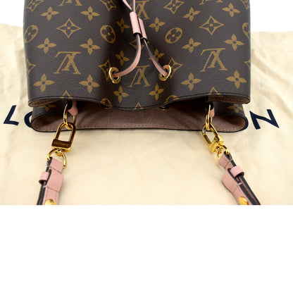 LOUIS VUITTON Neonoe MM Monogram Canvas Shoulder Bag Pink