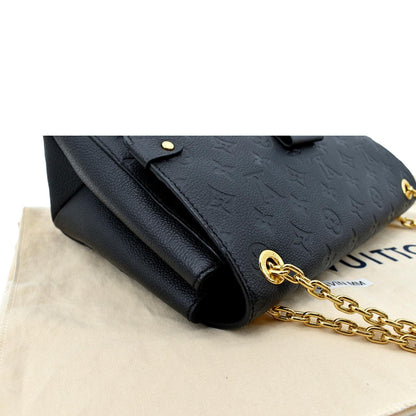 LOUIS VUITTON Vavin MM Monogram Empreinte Leather Shoulder Bag Black