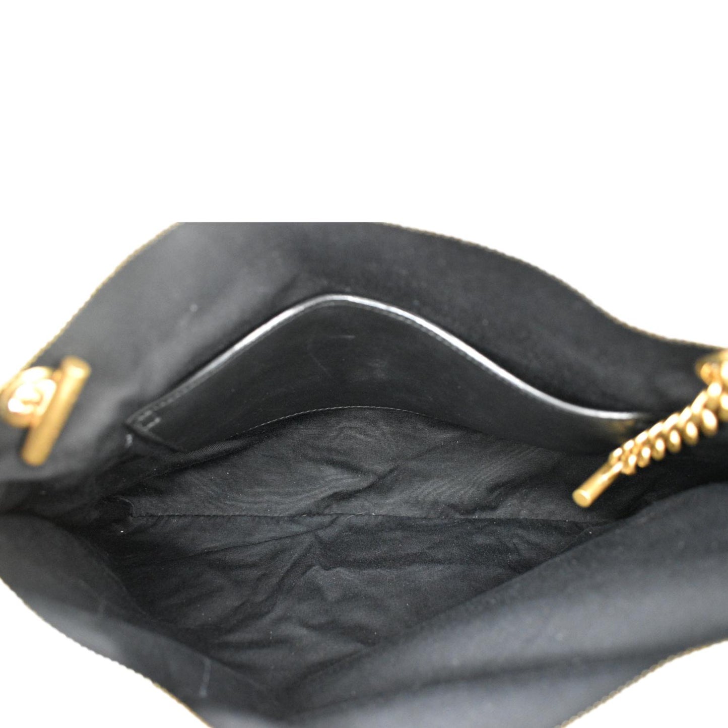 YVES SAINT LAURENT Tribeca Medium Grain De Poudre Leather Shoulder Bag White