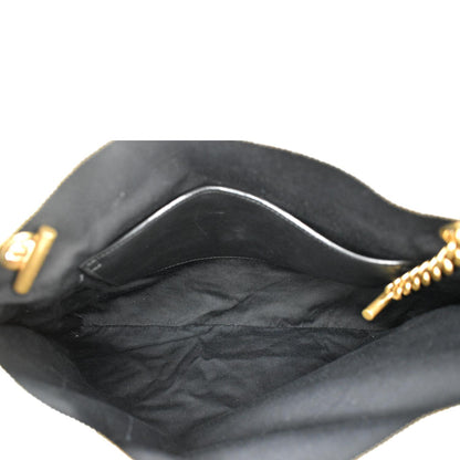 YVES SAINT LAURENT Tribeca Medium Grain De Poudre Leather Shoulder Bag White