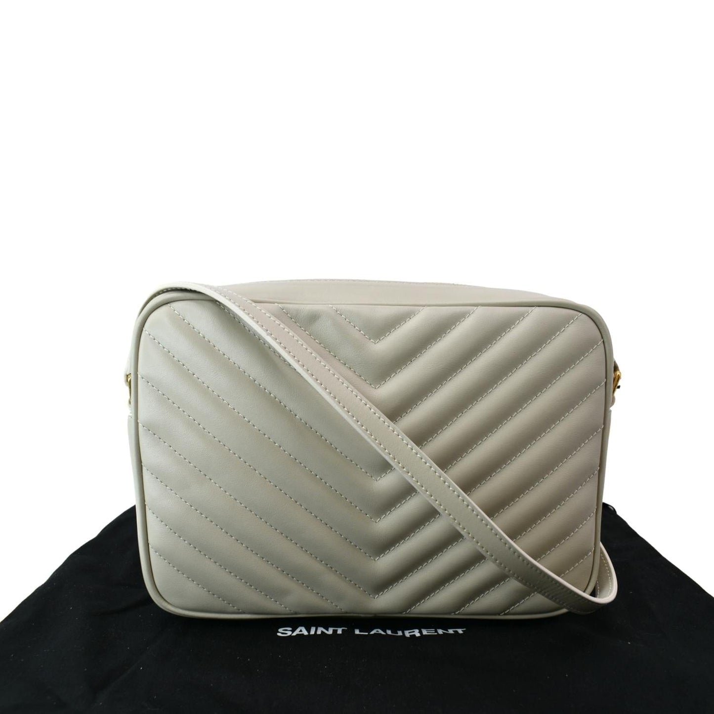YVES SAINT LAURENT Mini Lou Matelasse Leather Camera Bag White