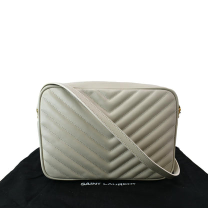 YVES SAINT LAURENT Mini Lou Matelasse Leather Camera Bag White