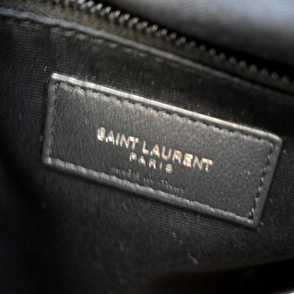 YVES SAINT LAURENT Large Loulou Matelasse Leather Chain Shoulder Bag Black