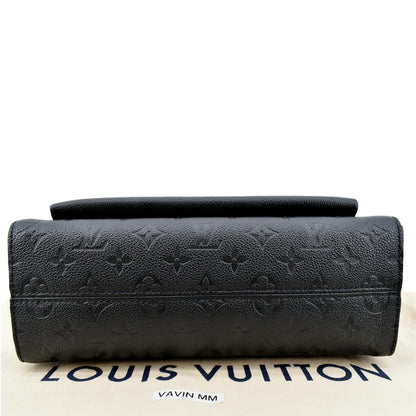 LOUIS VUITTON Vavin MM Monogram Empreinte Leather Shoulder Bag Black