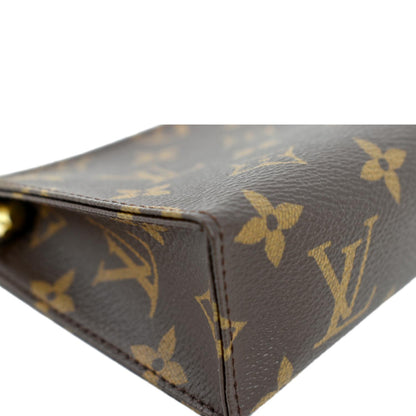 LOUIS VUITTON Toiletry 15 Monogram Canvas Cosmetics Pouch Brown