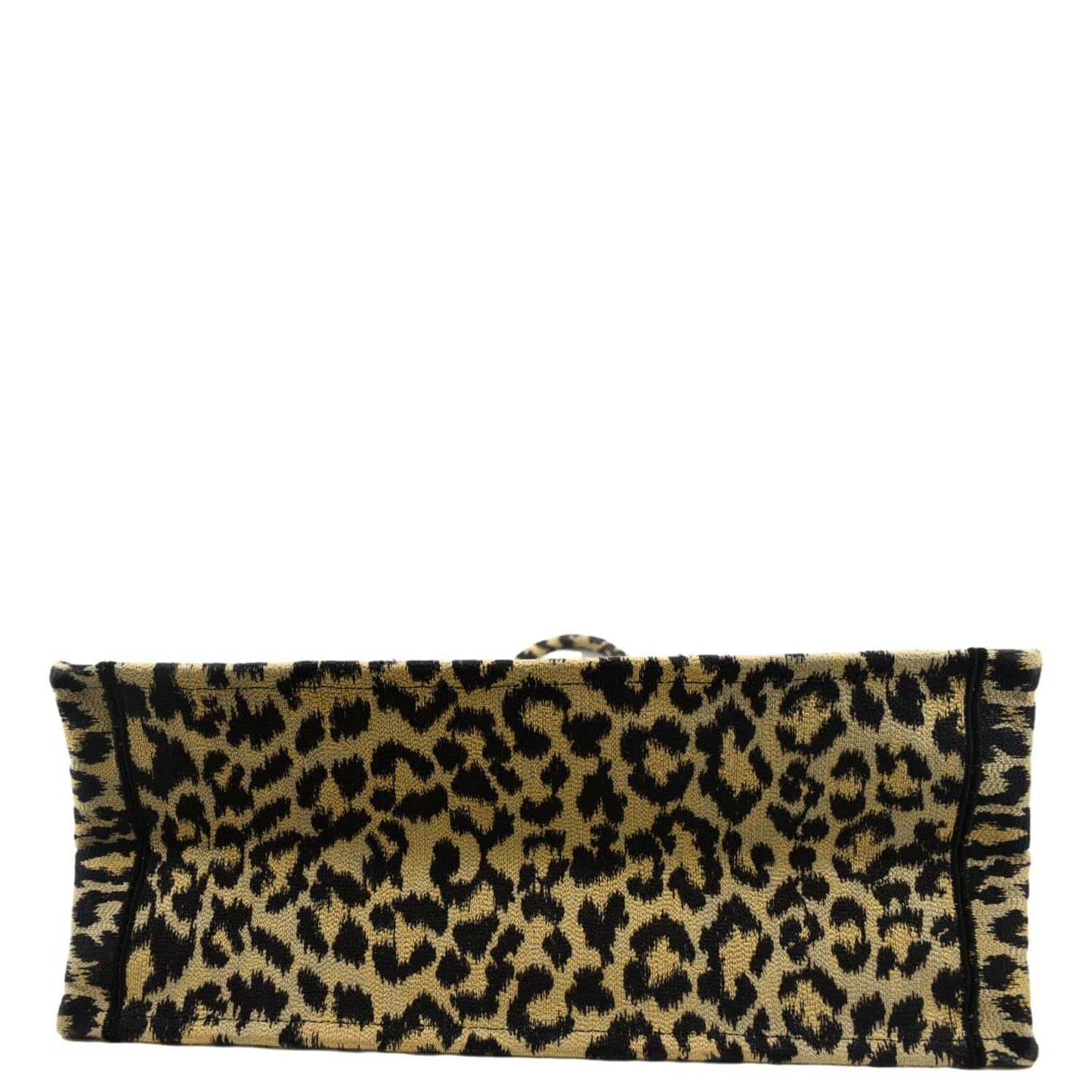 CHRISTIAN DIOR Leopard Large Book Mizza Embroidered Tote Bag Beige