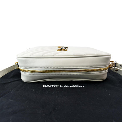 YVES SAINT LAURENT Mini Lou Matelasse Leather Camera Bag White