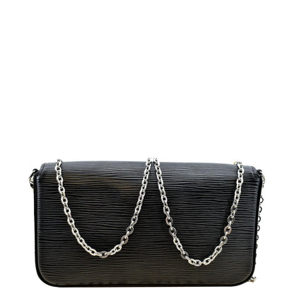 LOUIS VUITTON Felicie Pochette Epi Crossbody Bag Black