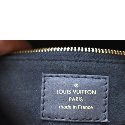 LOUIS VUITTON Petite Malle Souple Monogram Empreinte Shoulder Bag Black