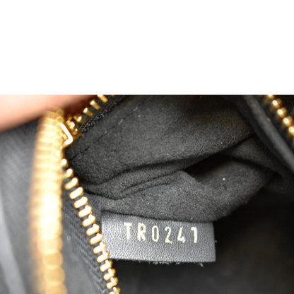 LOUIS VUITTON Petite Malle Souple Monogram Empreinte Shoulder Bag Black