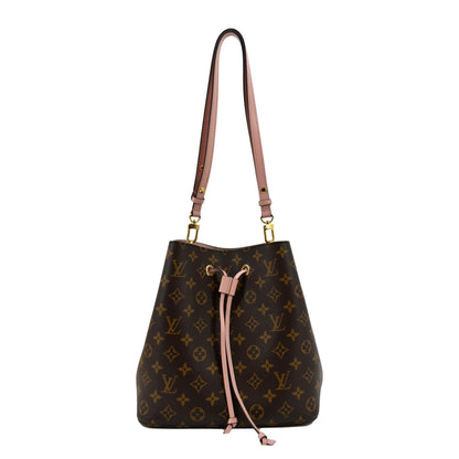 LOUIS VUITTON Neonoe MM Monogram Canvas Shoulder Bag Pink