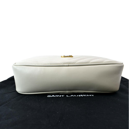 YVES SAINT LAURENT Mini Lou Matelasse Leather Camera Bag White