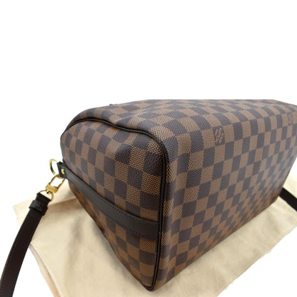 LOUIS VUITTON Speedy 30 Bandouliere Damier Ebene Shoulder Bag Brown