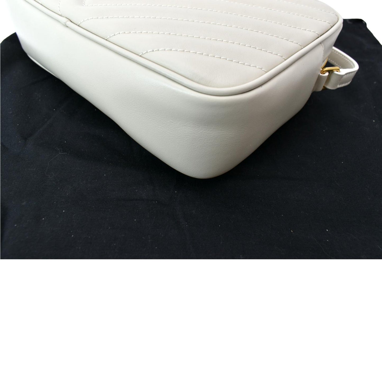 YVES SAINT LAURENT Mini Lou Matelasse Leather Camera Bag White