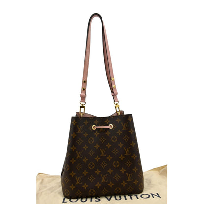 LOUIS VUITTON Neonoe MM Monogram Canvas Shoulder Bag Pink