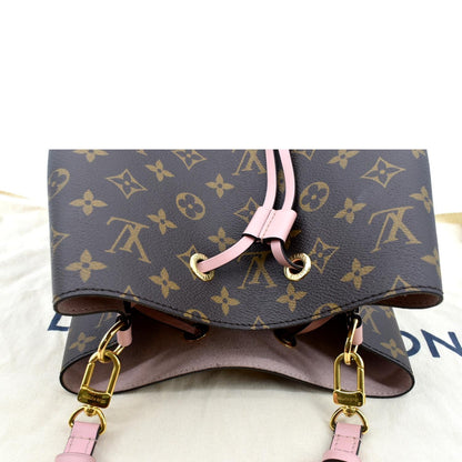 LOUIS VUITTON Neonoe MM Monogram Canvas Shoulder Bag Pink