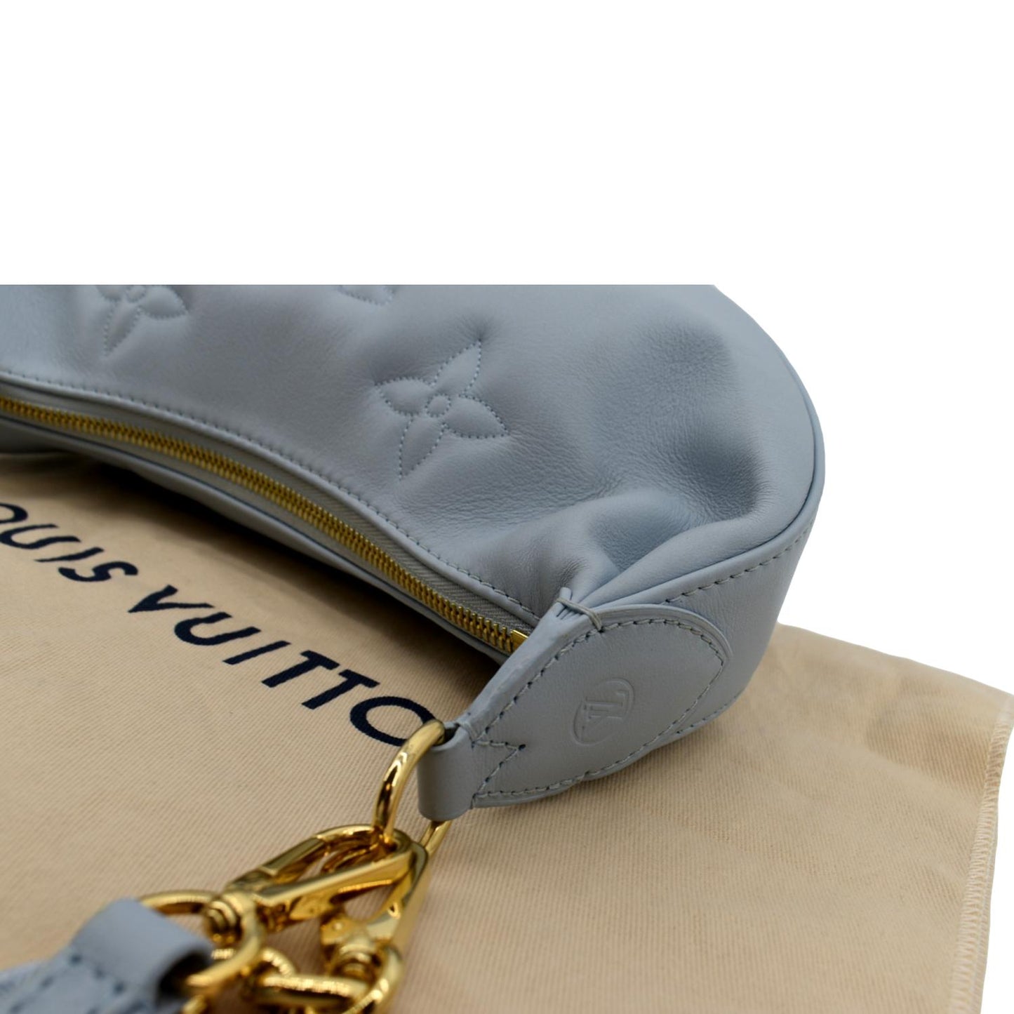 LOUIS VUITTON Over The Moon Calf Leather Shoulder Bag Blue
