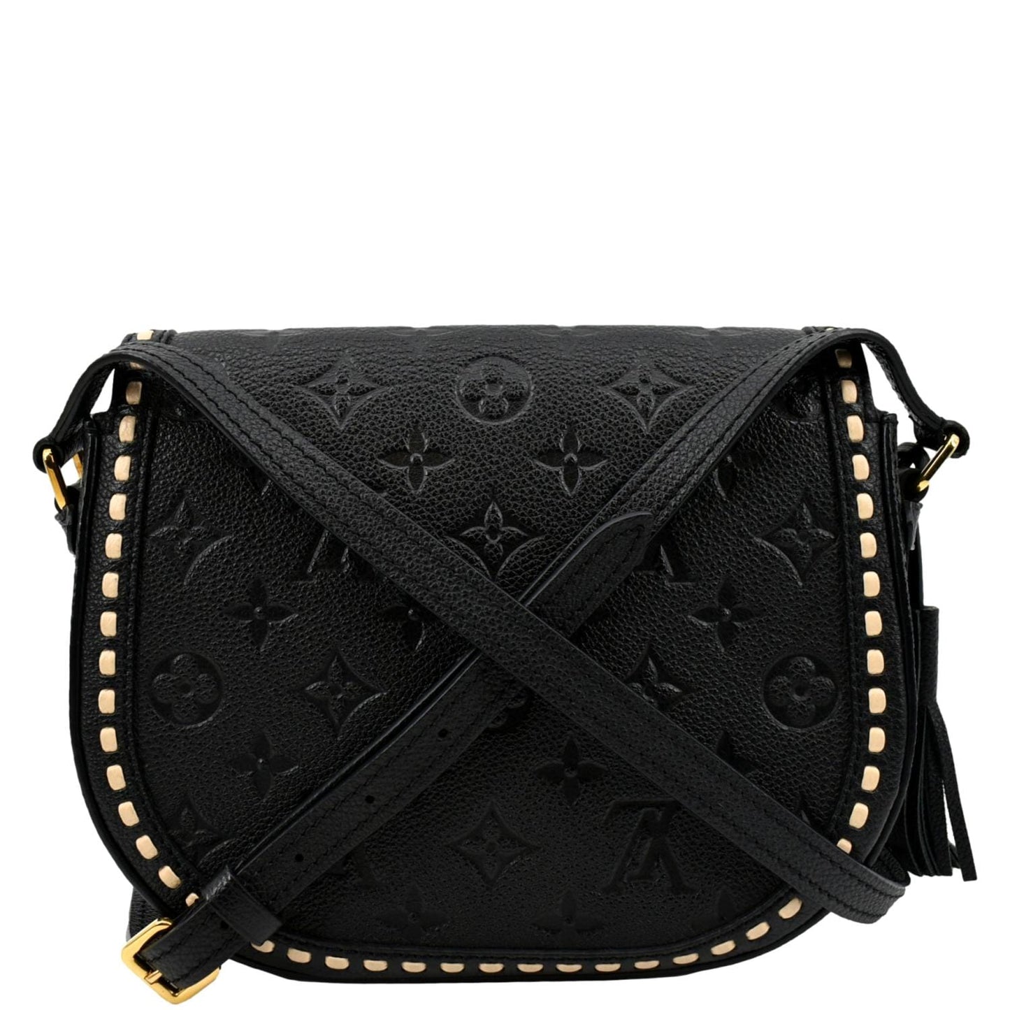 LOUIS VUITTON Junot Empreinte Leather Shoulder Bag Black
