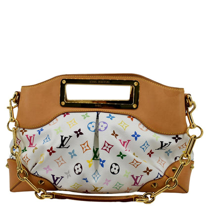 LOUIS VUITTON Judy GM White Monogram Canvas Multicolor
