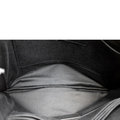 YVES SAINT LAURENT Zip Studded Leather Pouch Black