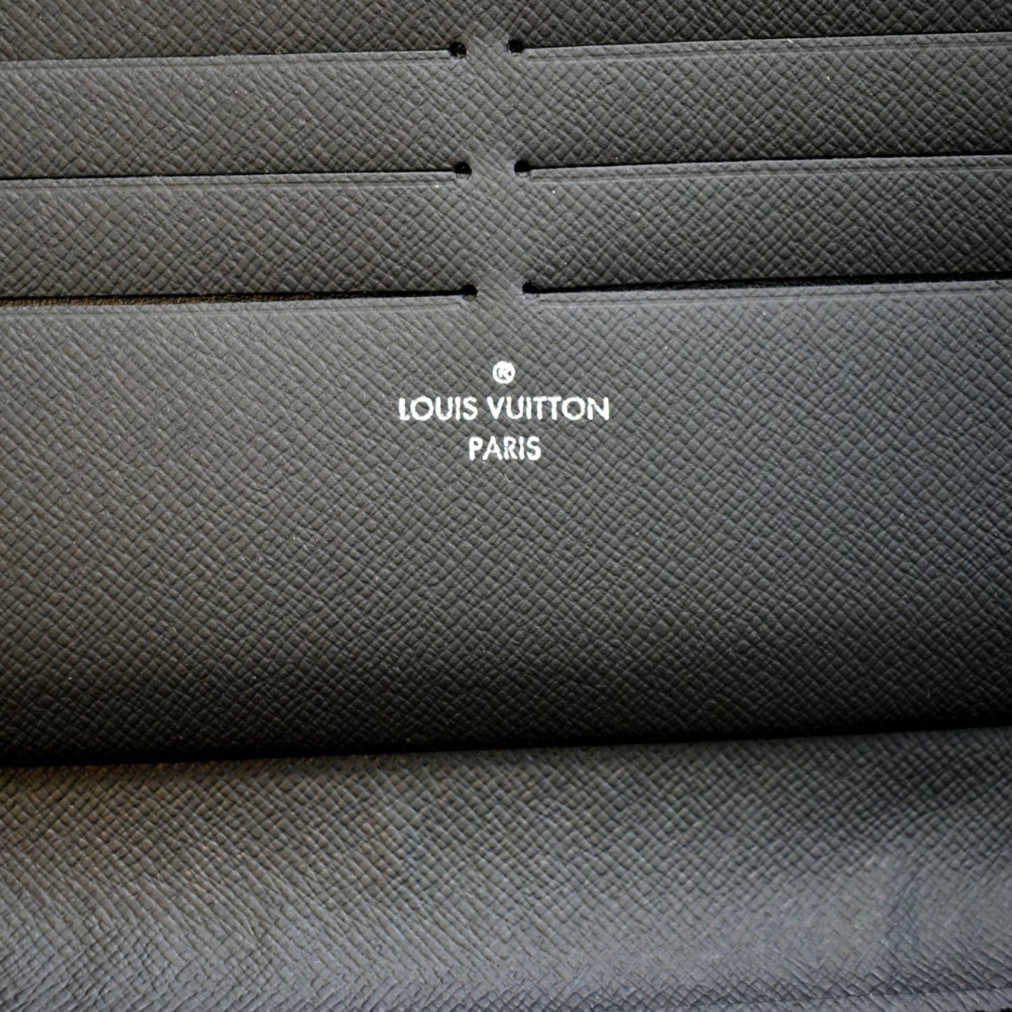 LOUIS VUITTON Zippy Organizer Damier Graphite Wallet Black