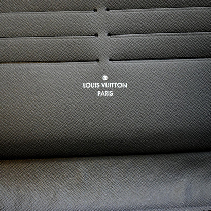 LOUIS VUITTON Zippy Organizer Damier Graphite Wallet Black