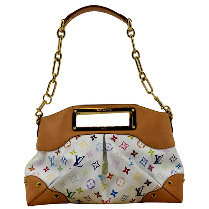 LOUIS VUITTON Judy GM White Monogram Canvas Multicolor