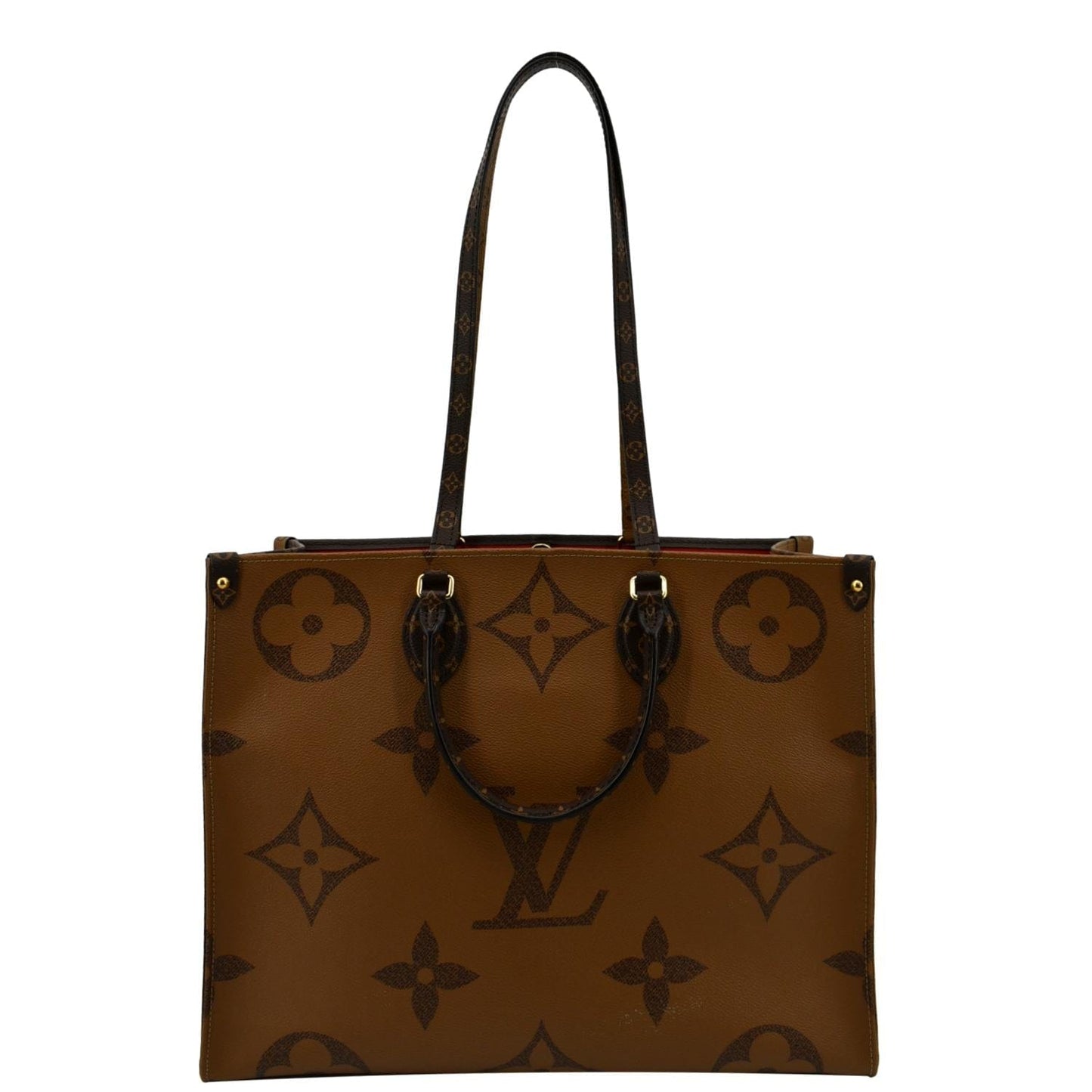 LOUIS VUITTON Onthego GM Giant Monogram Canvas Tote Shoulder Bag Brown