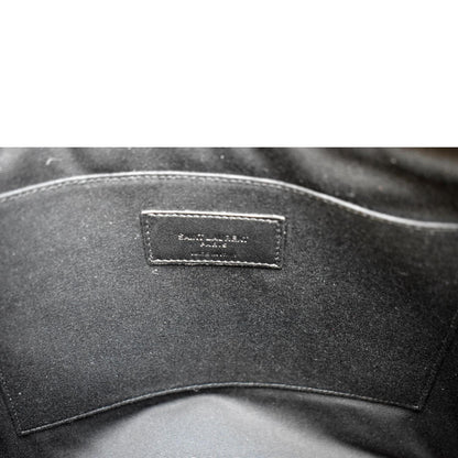 YVES SAINT LAURENT Zip Studded Leather Pouch Black